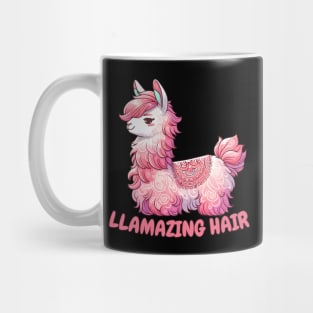 Hairstylist Drama Llama for pink hair lovers Mug